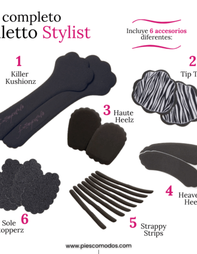 Kit Completo Stiletto Stylist - Almohadillas para zapatos de tacón Foot Petals PiesComodos