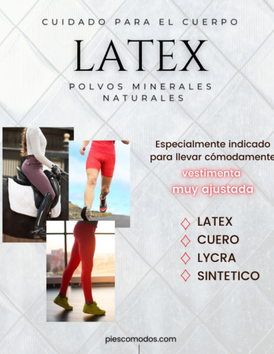 Polvo para el cuerpo antirozaduras ropa ajustada Danzarin Latex PiesComodos