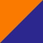 Royal blue / Neon orange