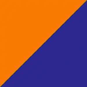 Royal blue / Neon orange