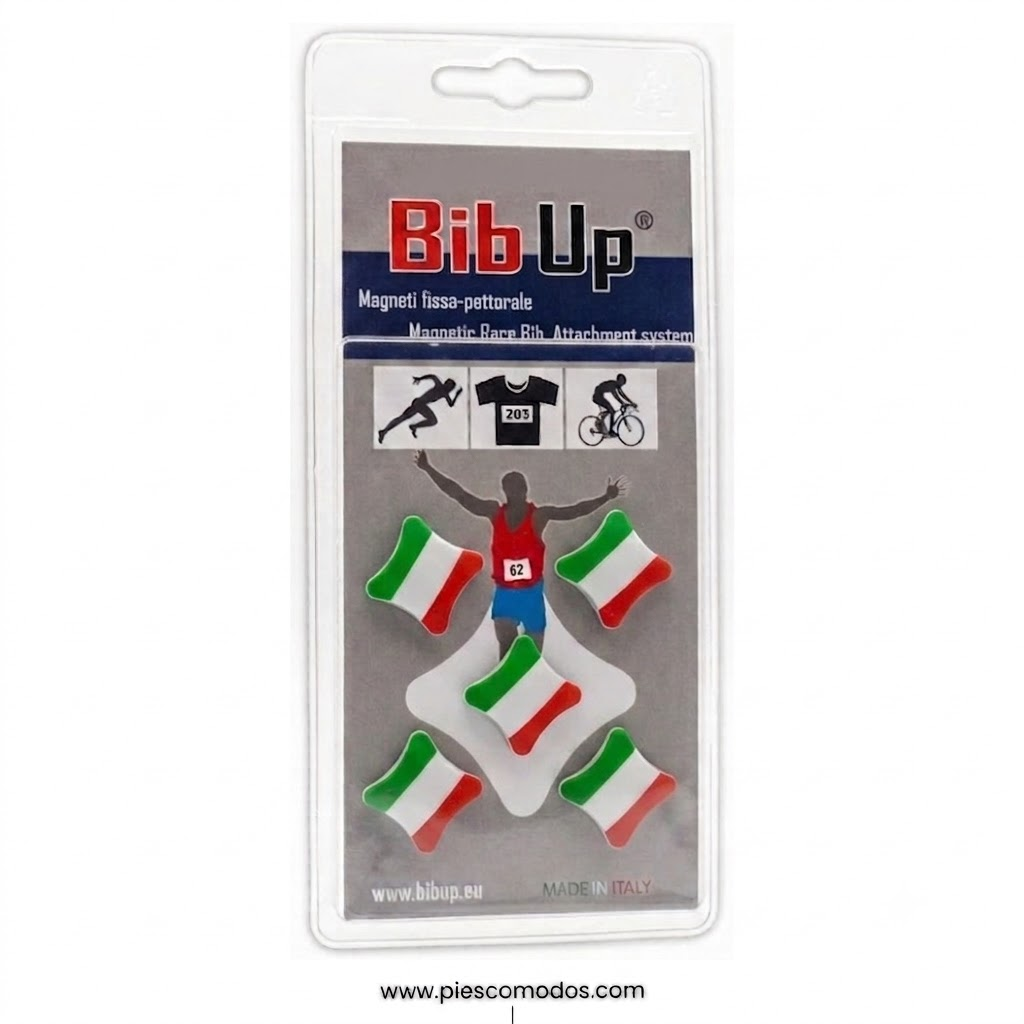 Imanes portadorsal bandera de italia carrera maratón bib up piescomodos