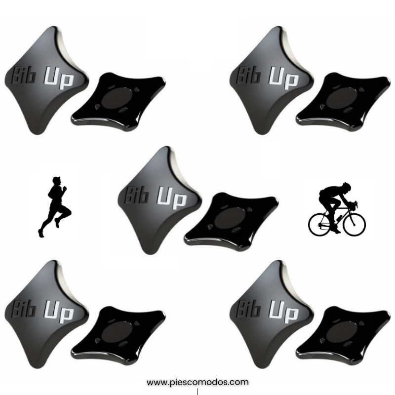 Fixpoints (Negro - fijación magnética de dorsales - imanes Porta Dorsal  para Running, Ciclismo, etc