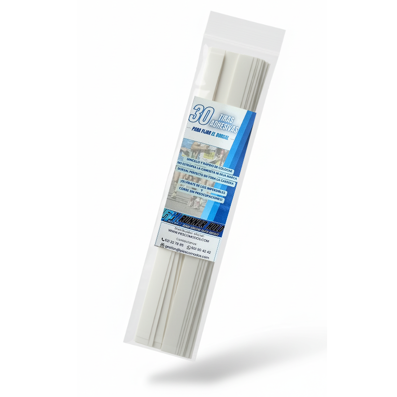 30 bandas adhesivas para fijar el dorsal en carrera Runner Hold PiesComodos